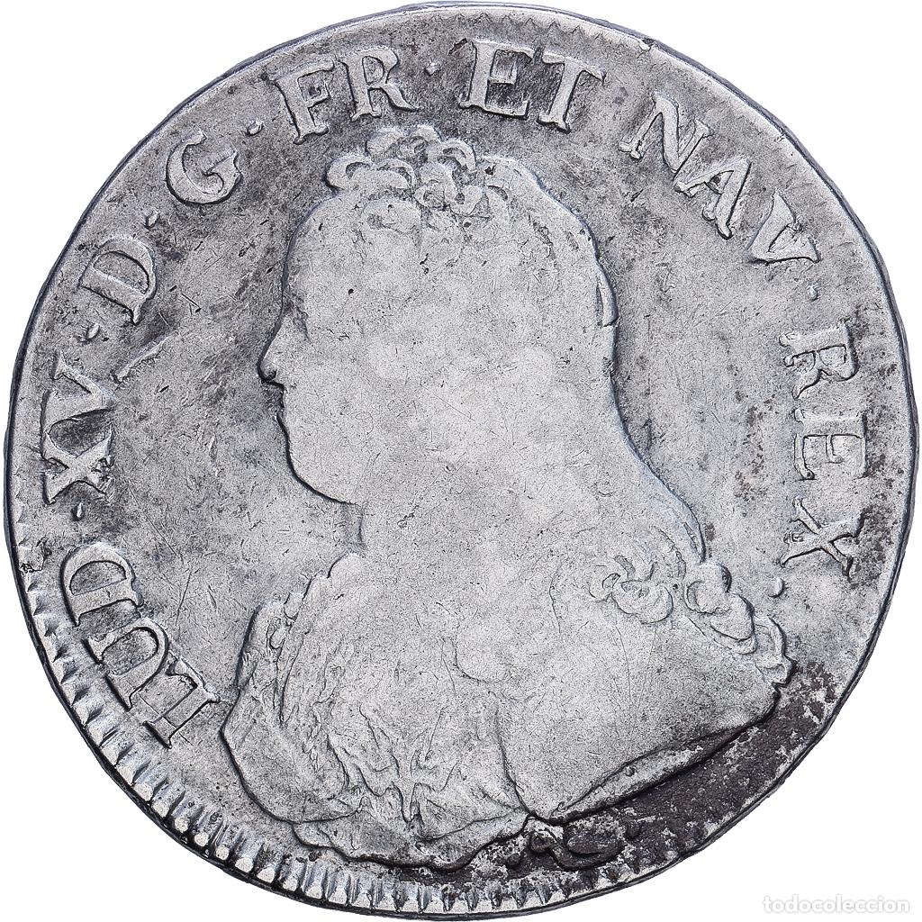 Monedas antiguas de Europa: [#1547998] Francia, Louis XV, Ecu aux branches d'olivier, 1733, Bayonne, Plata, BC+