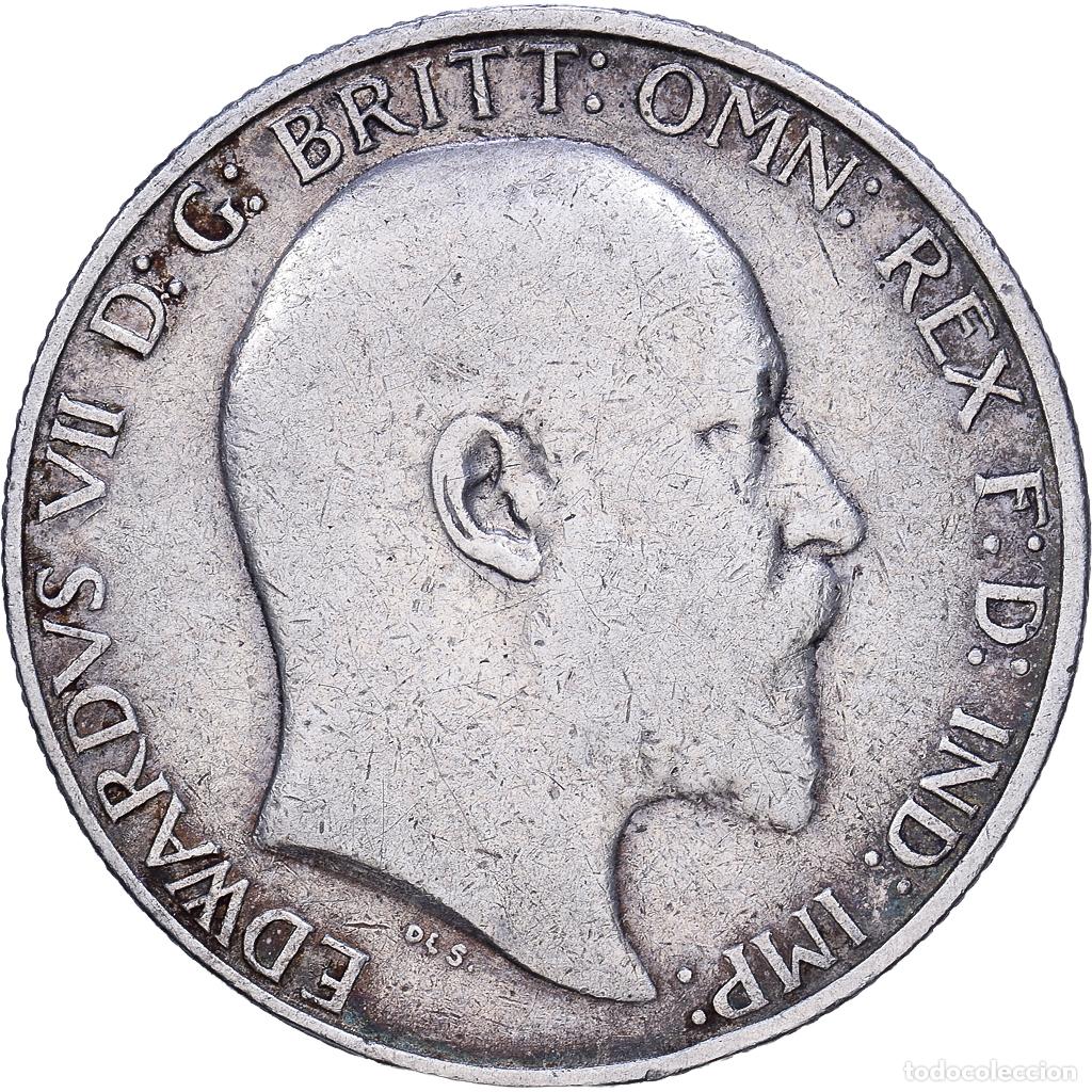 Monedas antiguas de Europa: [#1203514] Gran Breta&ntilde;a, Edward VII, Florin, Two Shillings, 1910, British Royal Mint