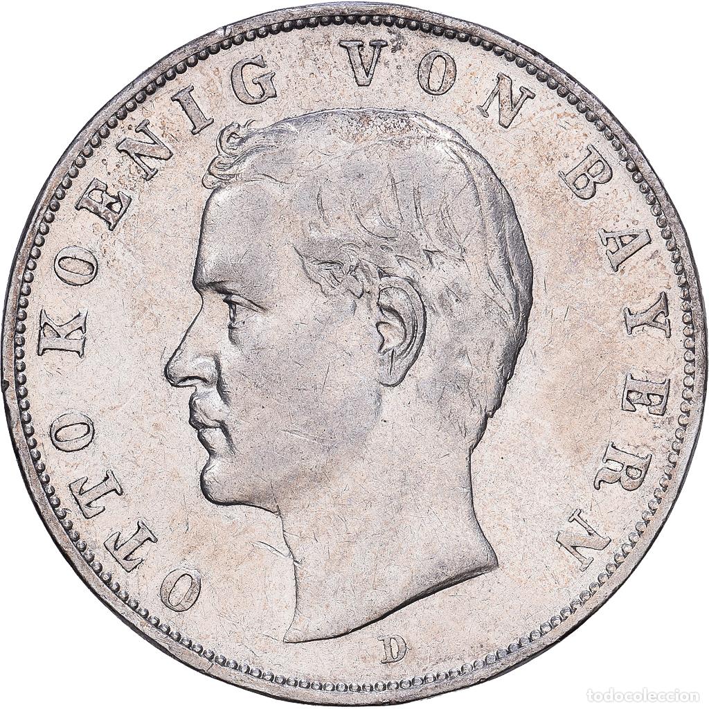 Monedas antiguas de Europa: [#1203517] ALEMANIA - IMPERIO, BAVARIA, Otto, 3 Mark, 1909, Munich, Plata, BC+, KM:996