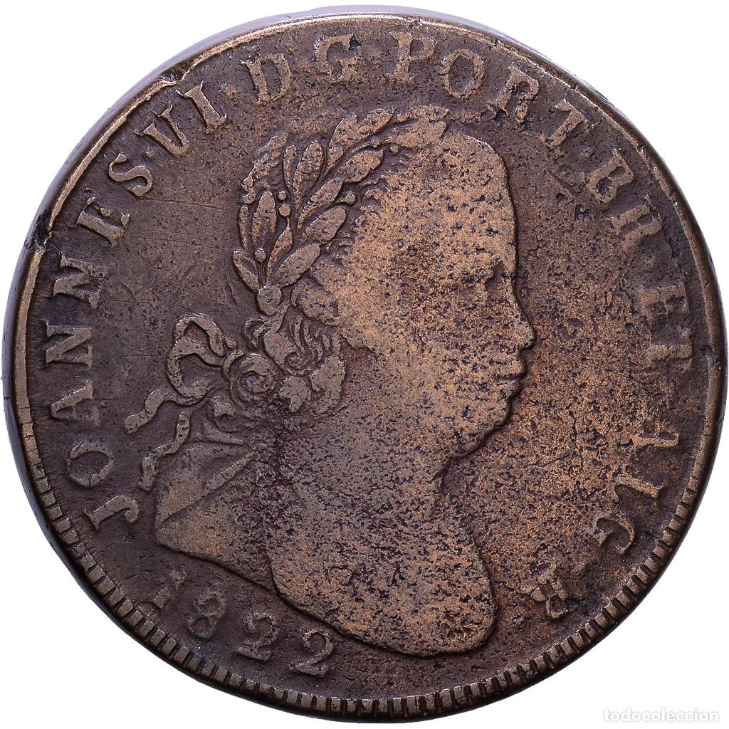 Monedas antiguas de Europa: [#1535133] Portugal, Jo&atilde;o VI, 40 Reis, Pataco, 1822, Lisbon, Bronce, BC+, KM:370