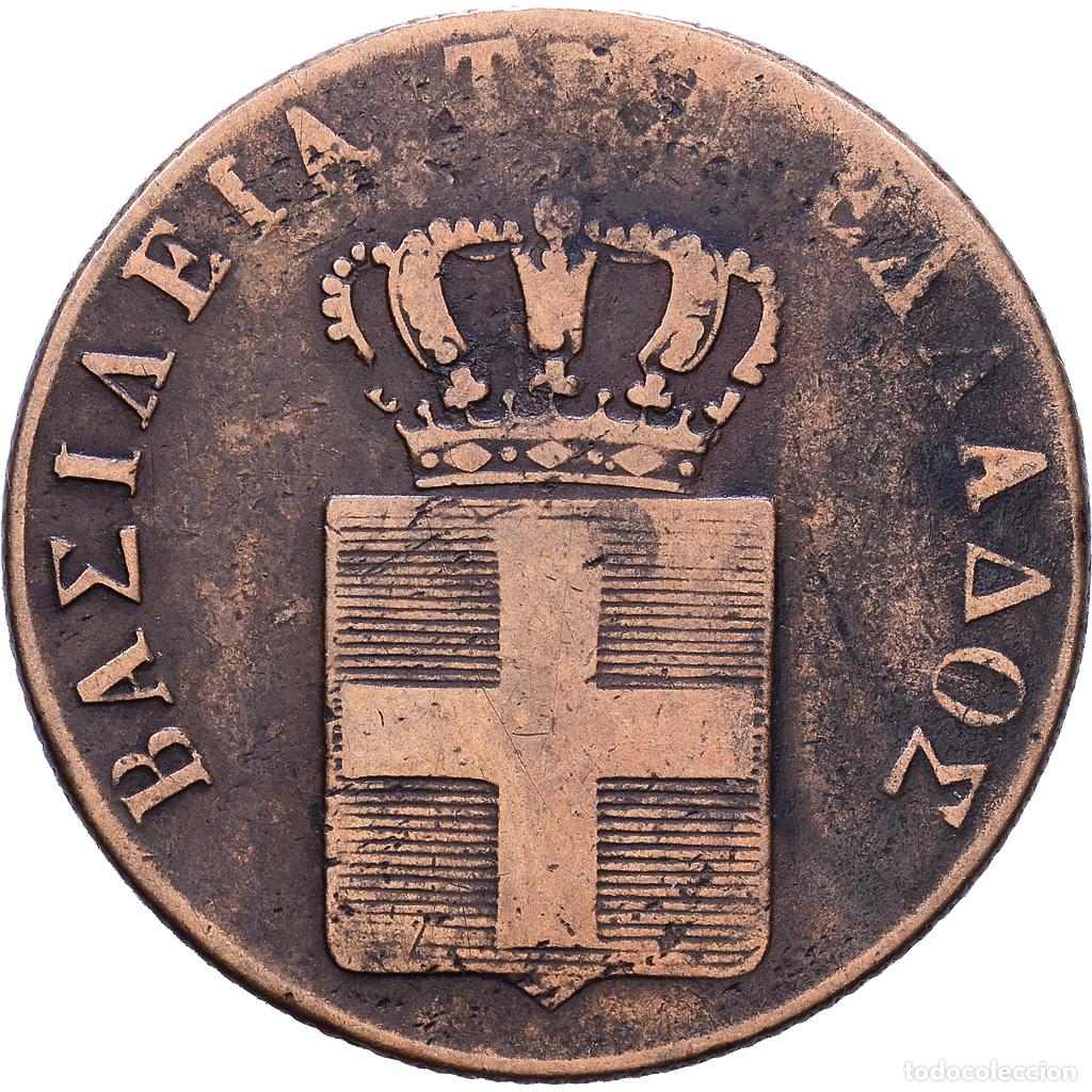 Monedas antiguas de Europa: [#1535139] Grecia, Othon, 5 Lepta, 1840, Athens, Cobre, BC+, KM:16