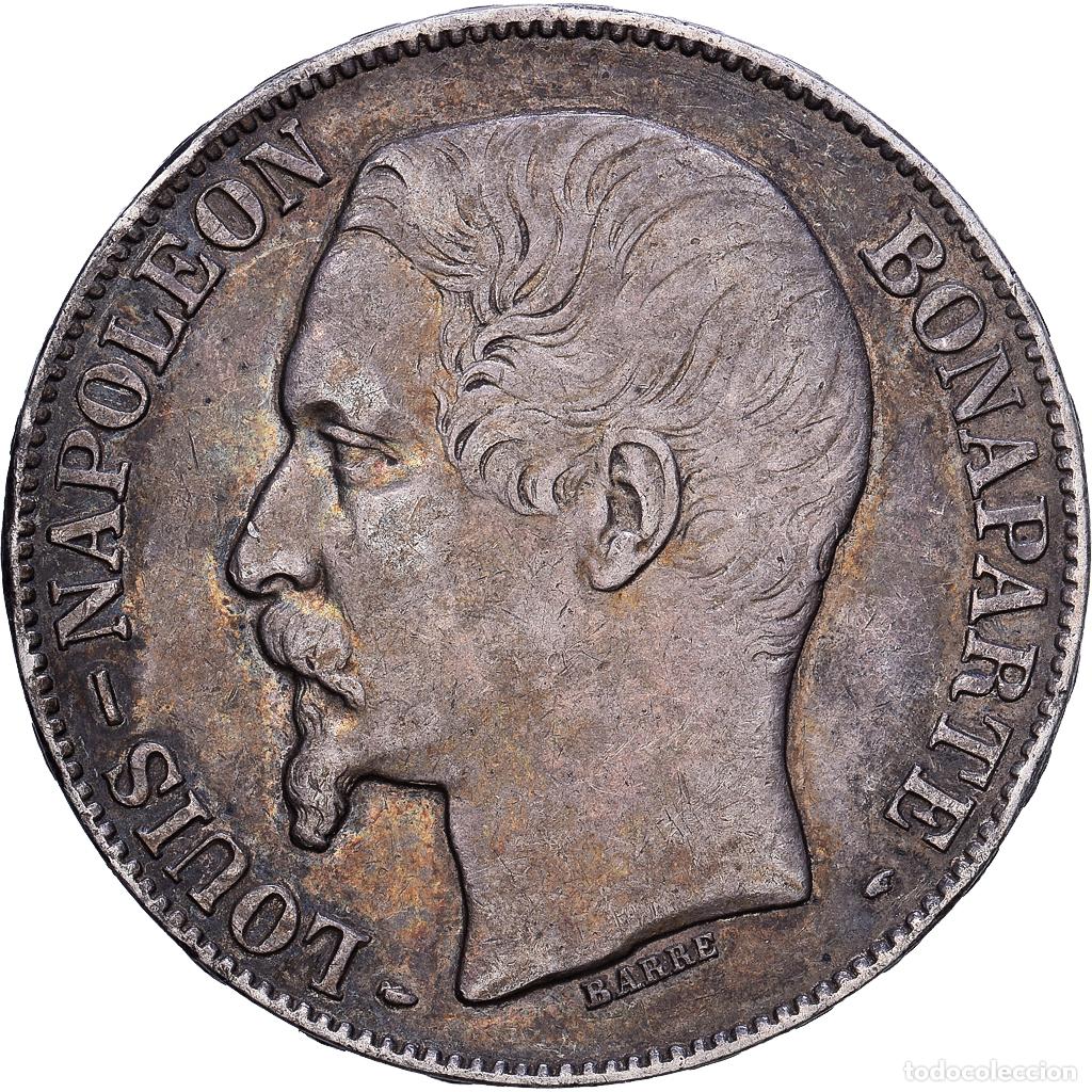 Monedas antiguas de Europa: [#1203569] Francia, 5 Francs, 1852, Paris, Plata, MBC
