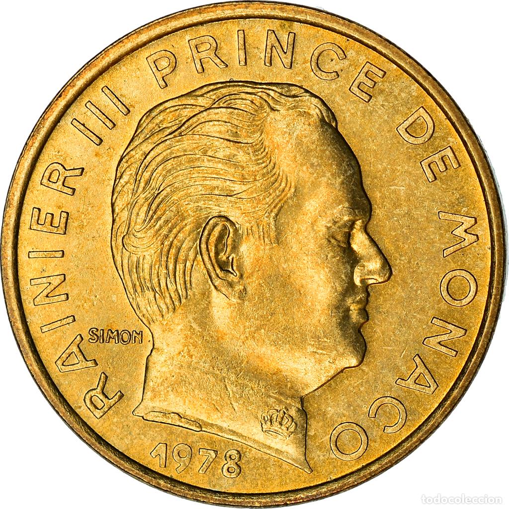 Monedas antiguas de Europa: [#930320] Moneda, M&oacute;naco, Rainier III, 5 Centimes, 1978, MBC, Aluminio - bronce, KM:156