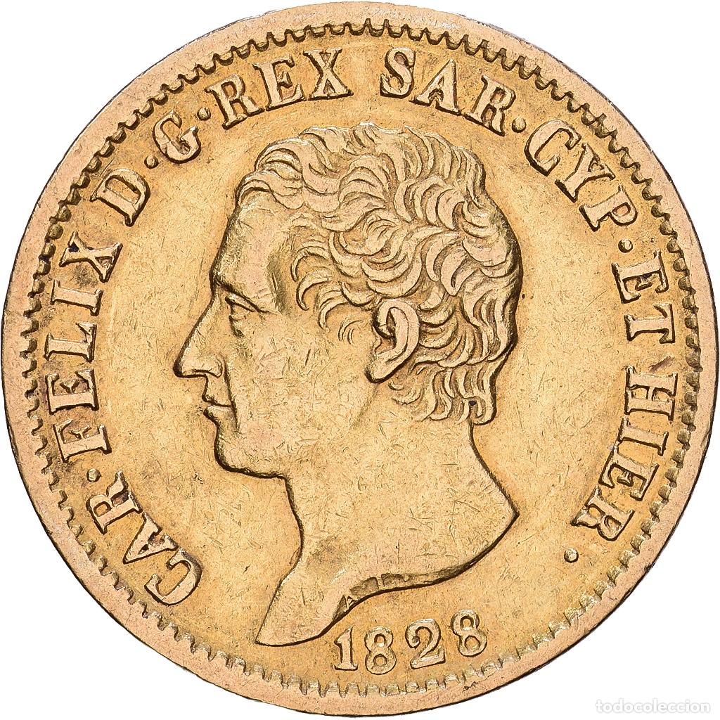 Monedas antiguas de Europa: [#1552549] Estados italianos, SARDINIA, Carlo Felice, 20 Lire, 1828, Torino, Oro, MBC+