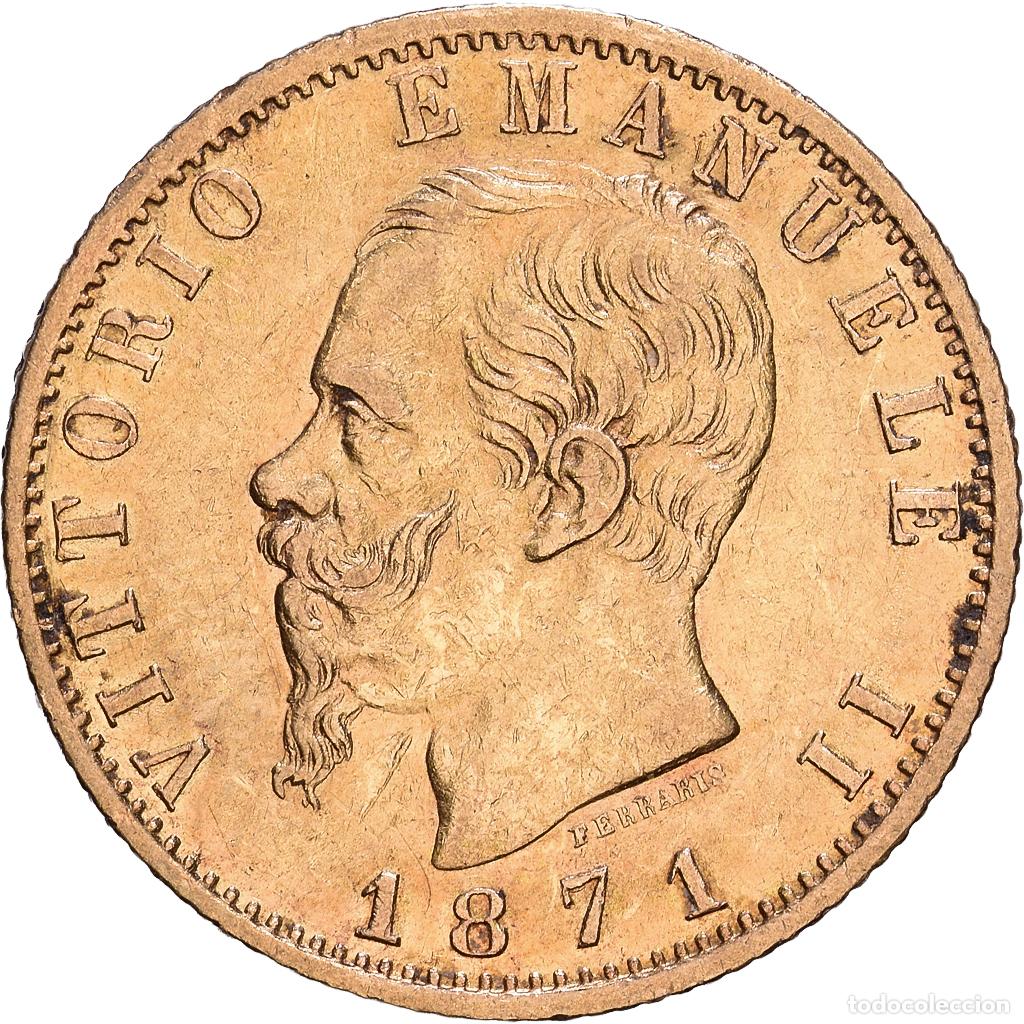 Monedas antiguas de Europa: [#1552547] Italia, Vittorio Emanuele II, 20 Lire, 1871, Rome, Oro, MBC+, KM:10.2