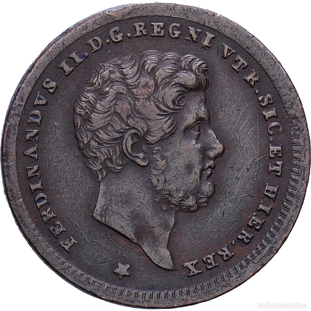 Monedas antiguas de Europa: [#1535187] Kingdom of the Two Sicilies, Ferdinando II, 2 Tornesi, 1842, Naples, Cobre, MBC