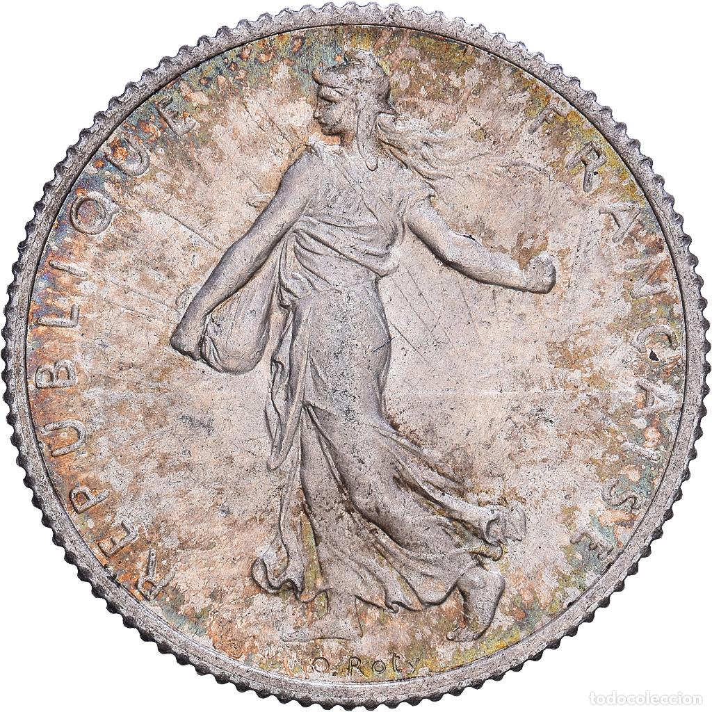Monedas antiguas de Europa: [#1203565] Francia, Franc, 1919, Paris, Plata, MBC+