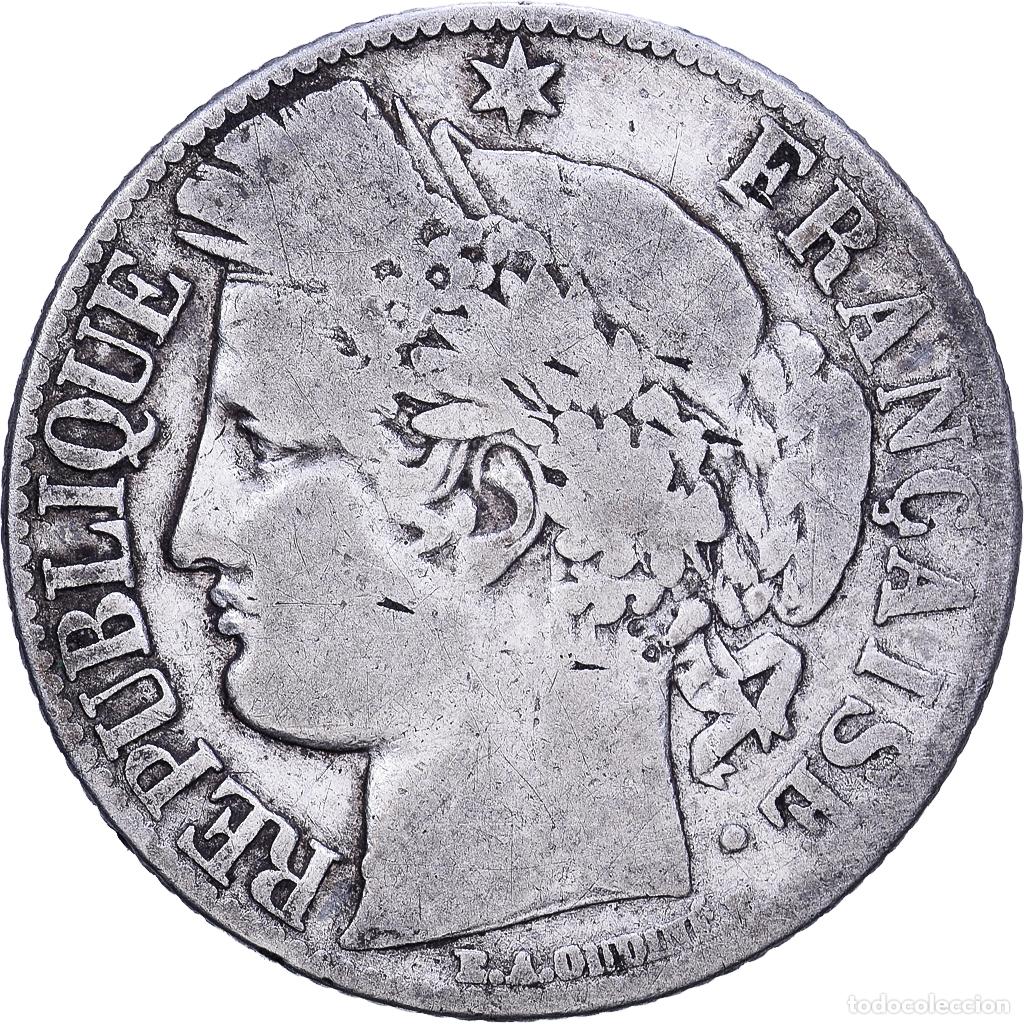 Monedas antiguas de Europa: [#1552581] Francia, Franc, C&eacute;r&egrave;s, 1881, Paris, Plata, BC, Gadoury:465a, KM:822.1