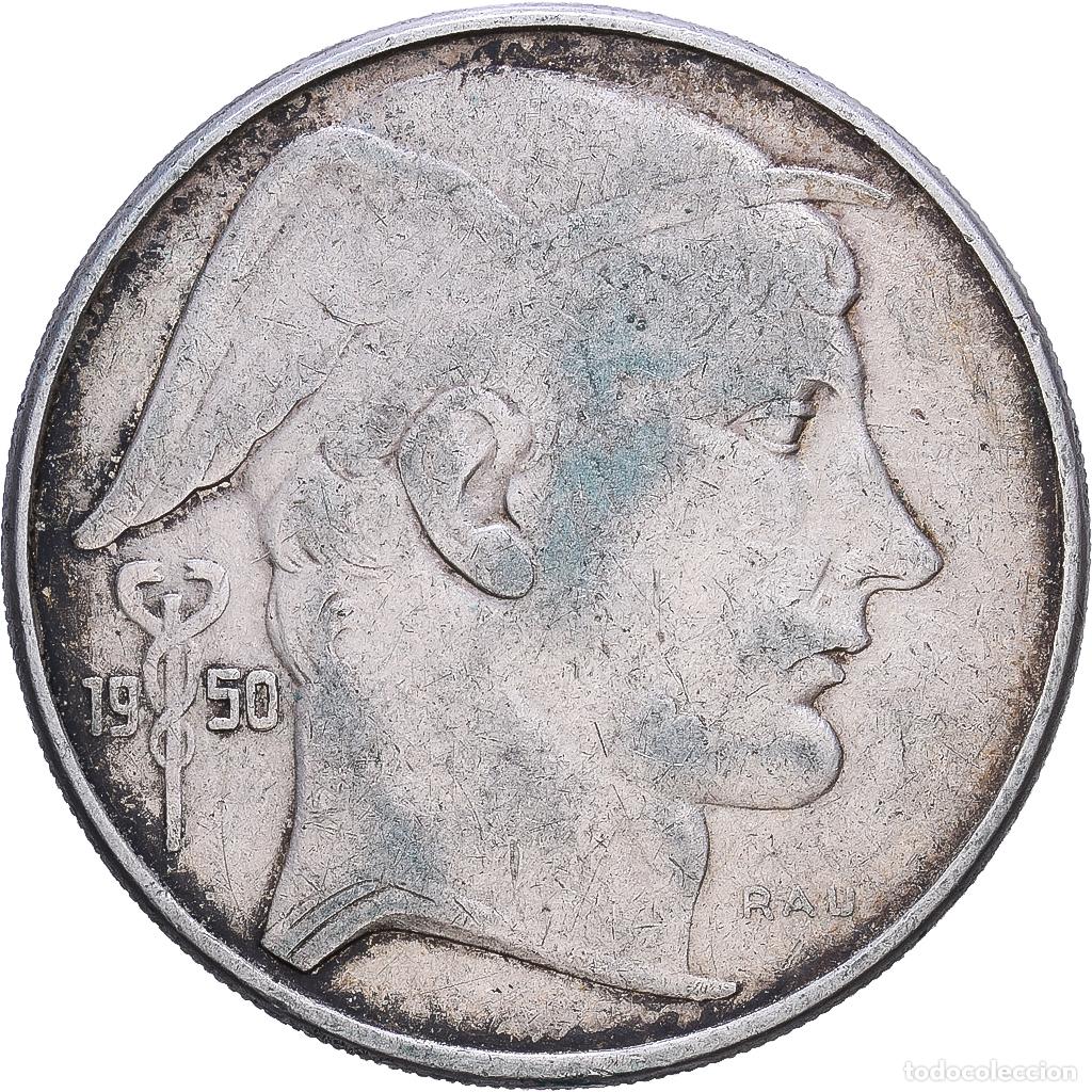 Monedas antiguas de Europa: [#1552505] B&eacute;lgica, R&eacute;gence Prince Charles, 50 Francs, 50 Frank, 1950, Brussels, Plata