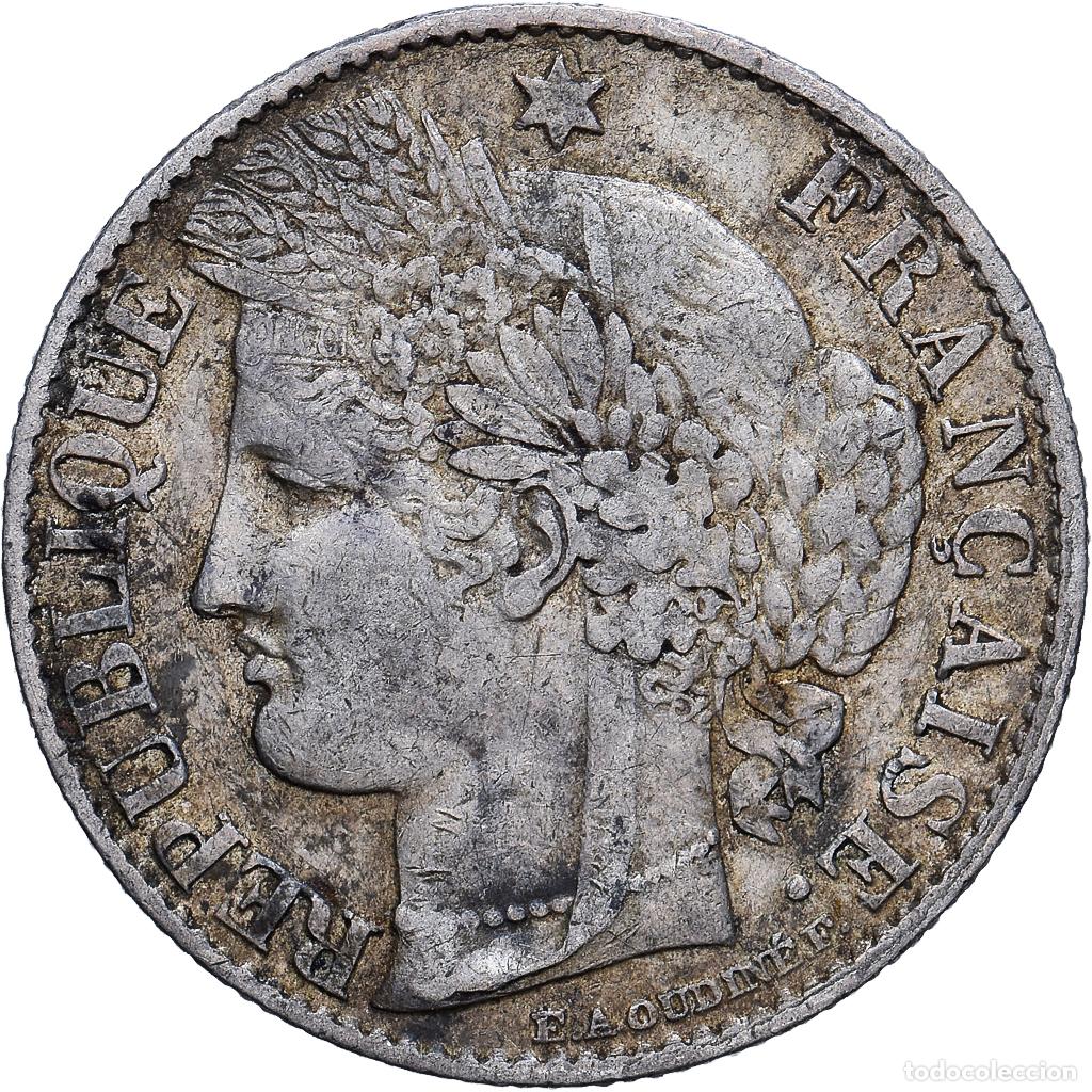 Monedas antiguas de Europa: [#1118178] Francia, C&eacute;r&egrave;s, 50 Centimes, 1882, Paris, BC+, Plata, KM:834.1, Gadoury:419a