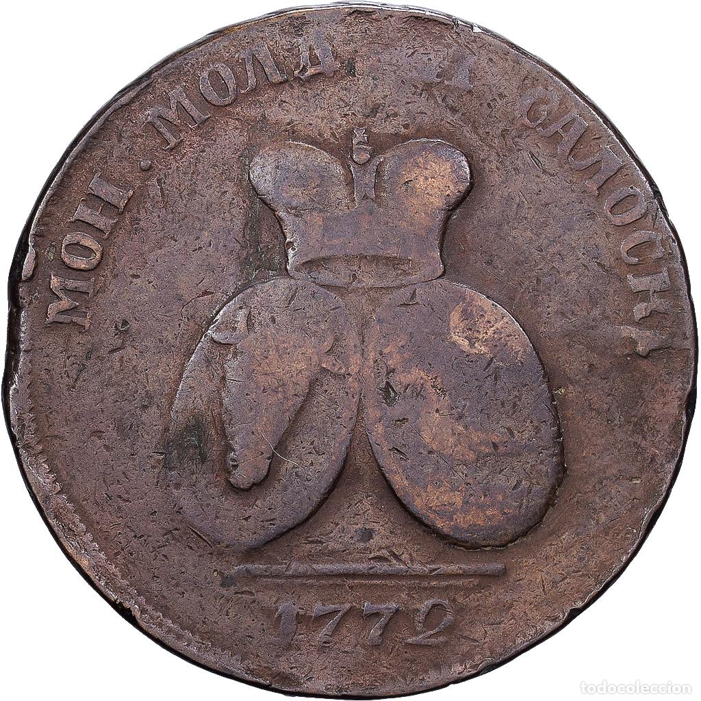 Monedas antiguas de Europa: [#1203102] Moldova, 2 Para 3 Kopeck, 1772, Cobre, BC+, KM:Pn7