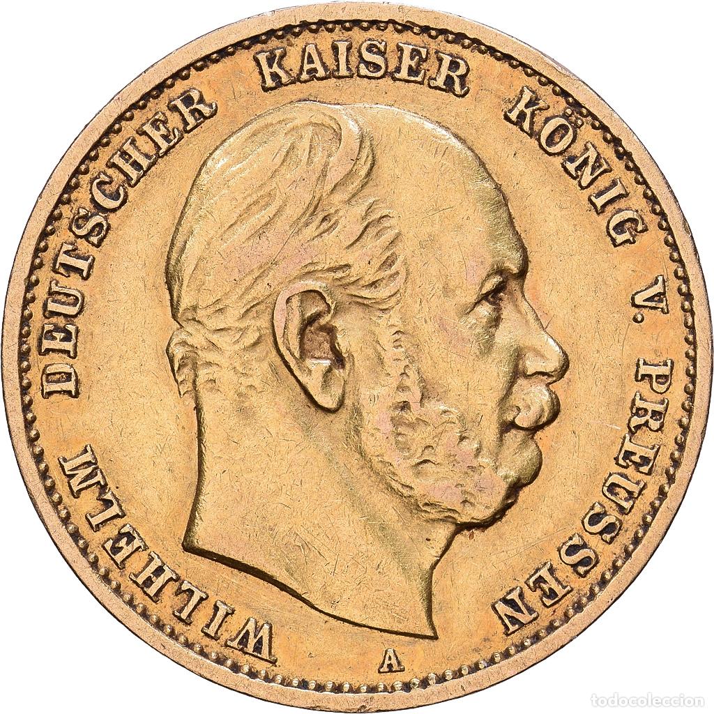 Monedas antiguas de Europa: [#1552563] Estados alemanes, PRUSSIA, Wilhelm I, 10 Mark, 1877, Berlin, Oro, MBC, KM:504