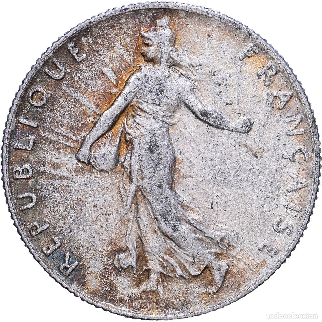 Monedas antiguas de Europa: [#1118199] Francia, Semeuse, 50 Centimes, 1909, Paris, MBC, Plata, KM:854, Gadoury:420, Le