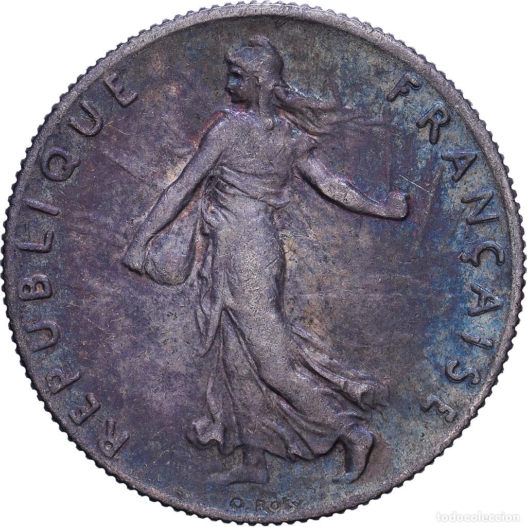 Monedas antiguas de Europa: [#1118211] Francia, 50 Centimes, Semeuse, 1918, Paris, Plata, MBC+, Gadoury:420, KM:854