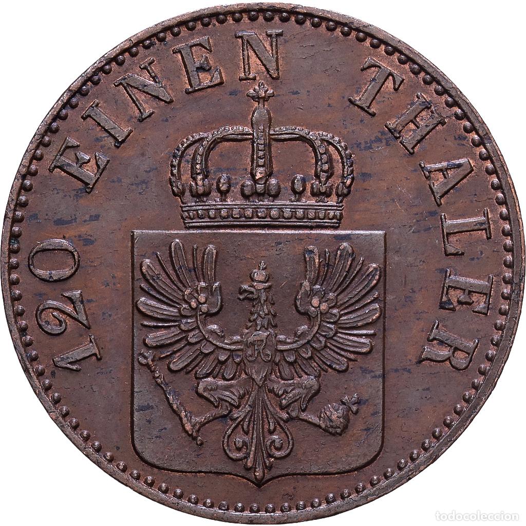 Monedas antiguas de Europa: [#1535157] Prusia, Friedrich Wilhelm IV, 3 Pfenninge, 1851, Berlin, Cobre, EBC, KM:453