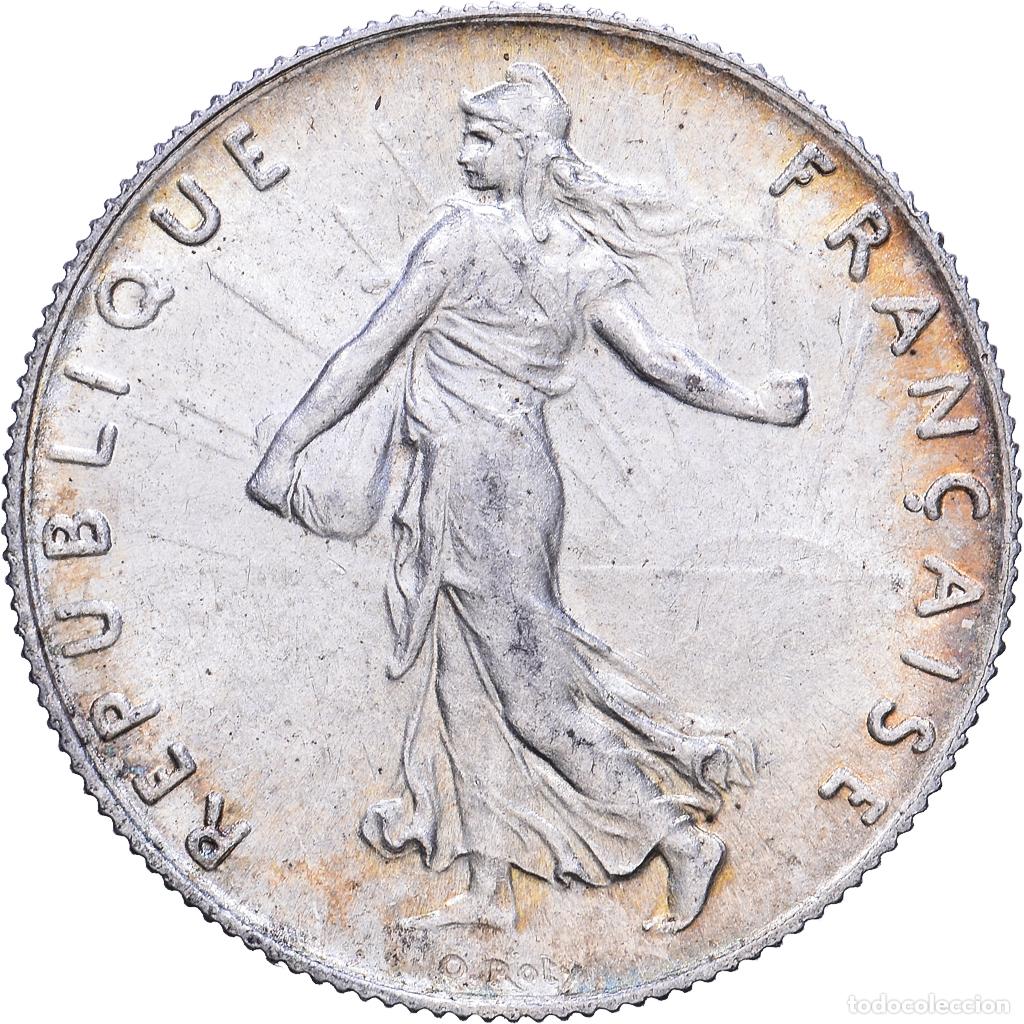 Monedas antiguas de Europa: [#1118209] Francia, 50 Centimes, Semeuse, 1916, Paris, Plata, EBC, Gadoury:420, KM:854