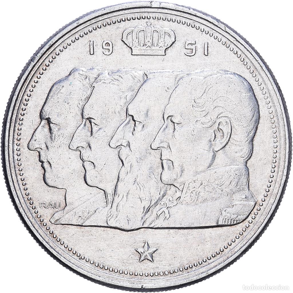 Monedas antiguas de Europa: [#1552573] B&eacute;lgica, R&eacute;gence Prince Charles, 100 Francs, 100 Frank, 1951, Brussels, Plata