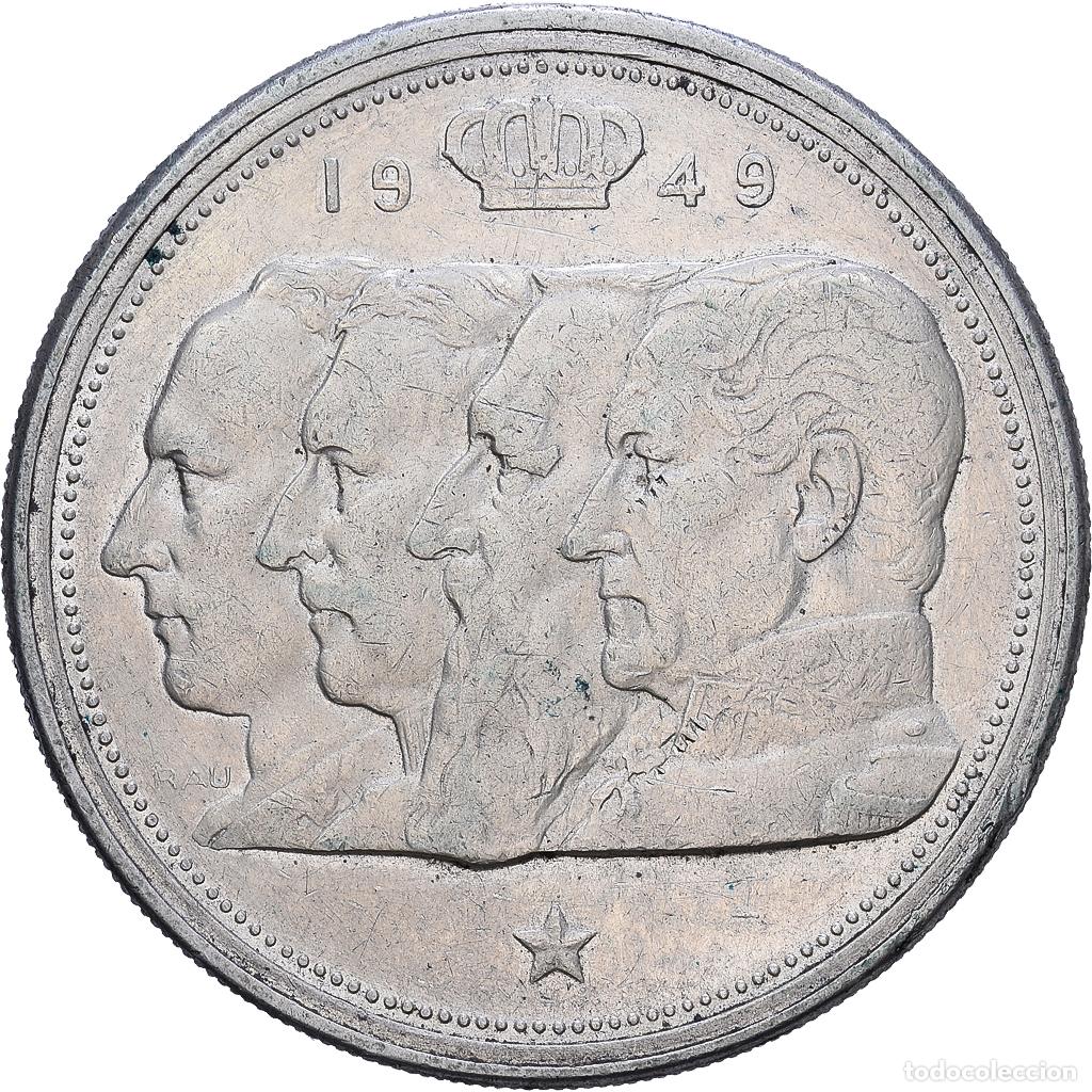 Monedas antiguas de Europa: [#1552575] B&eacute;lgica, R&eacute;gence Prince Charles, 100 Francs, 100 Frank, 1949, Brussels, Plata