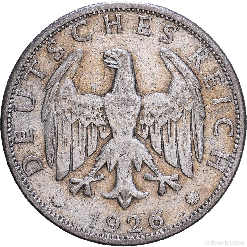 Monedas antiguas de Europa: [#1118232] ALEMANIA - REP&Uacute;BLICA DE WEIMAR, 2 Mark, 1926, Hamburg, Plata, MBC