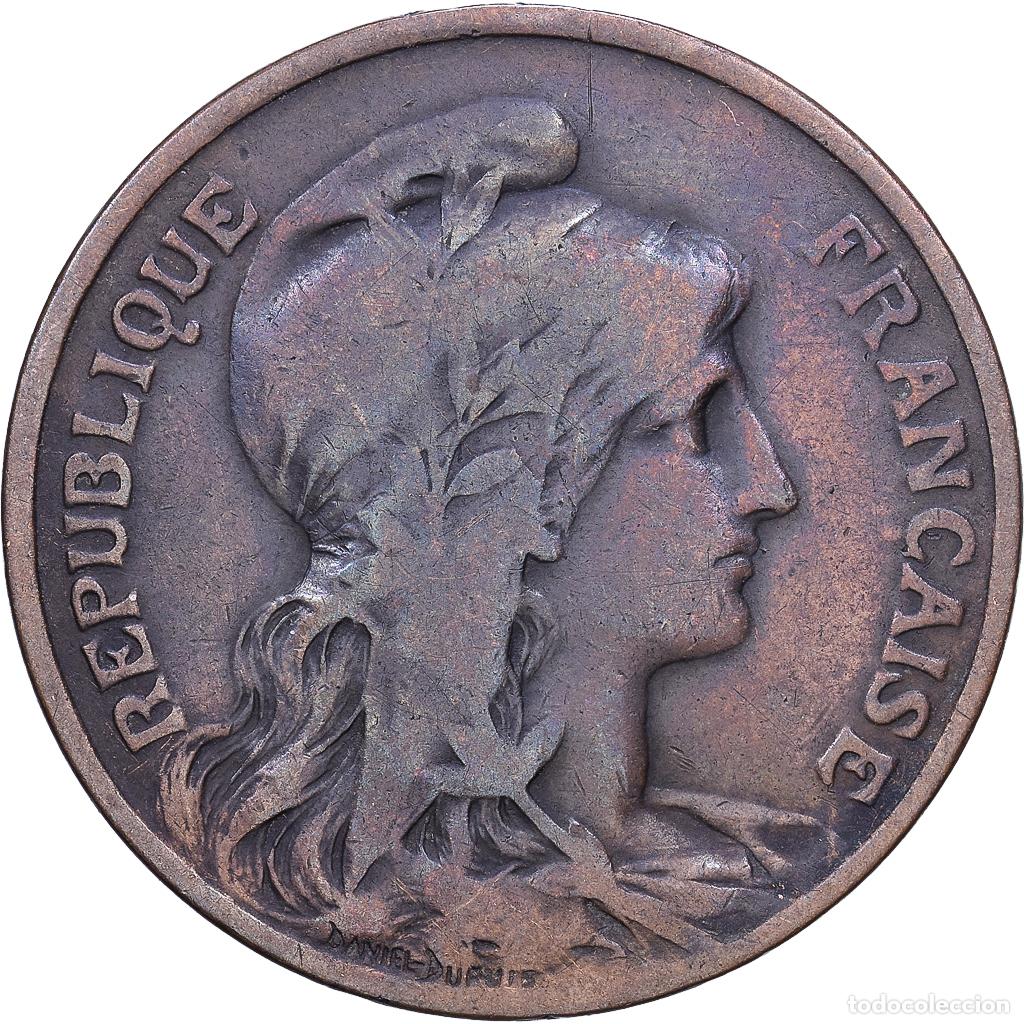 Monedas antiguas de Europa: [#1552600] Francia, 10 Centimes, Dupuis, 1907, Paris, Bronce, MBC, Gadoury:277, KM:843