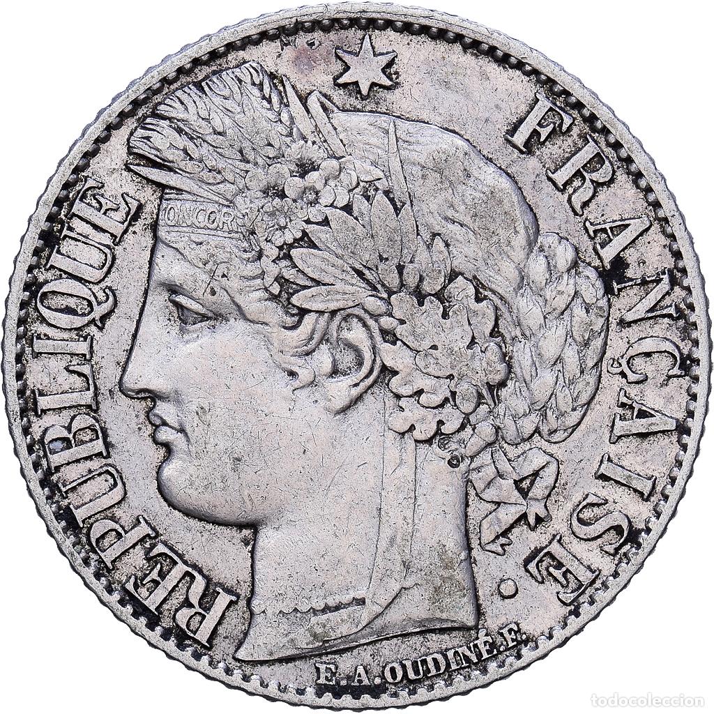 Monedas antiguas de Europa: [#1203506] Francia, Franc, C&eacute;r&egrave;s, 1895, Paris, Plata, MBC+, KM:822.1