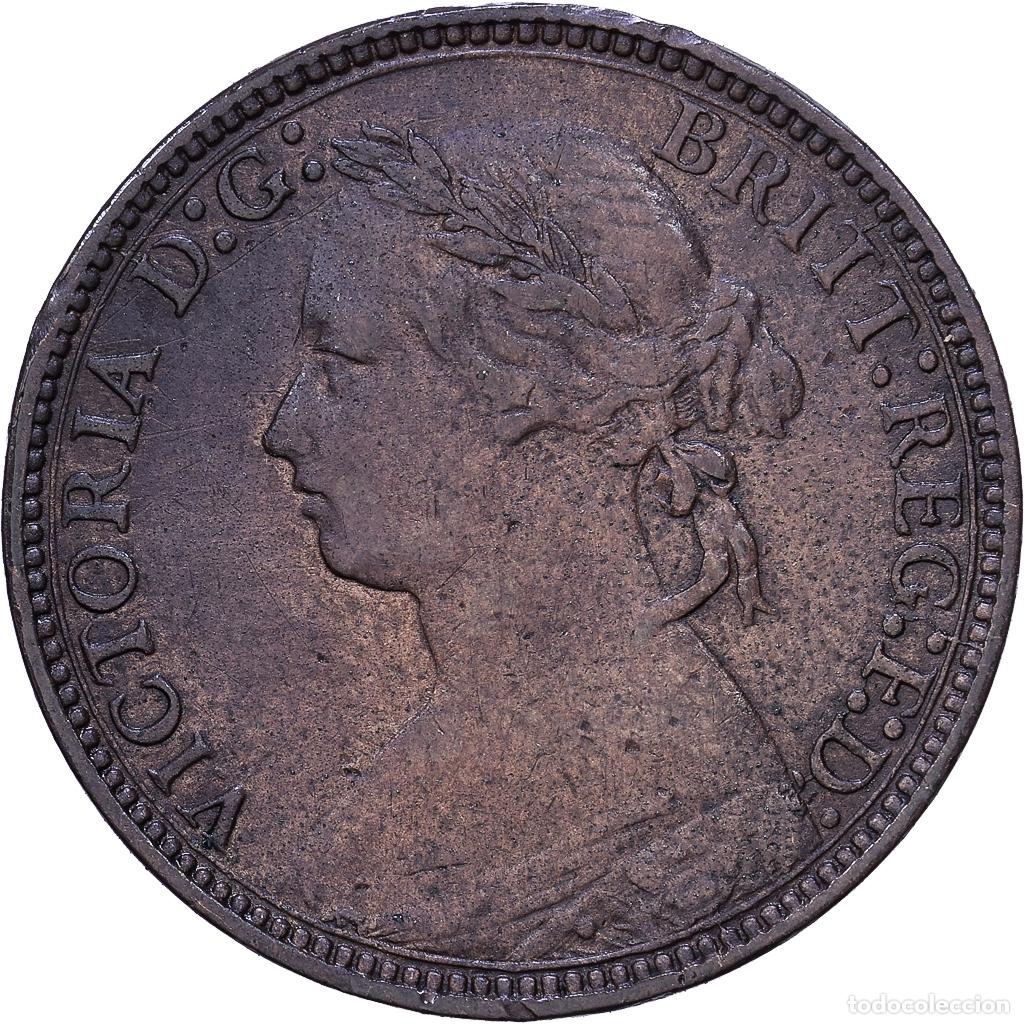Monedas antiguas de Europa: [#1530553] Reino Unido, Victoria, Farthing, 1875, London, Bronce, MBC, KM:747