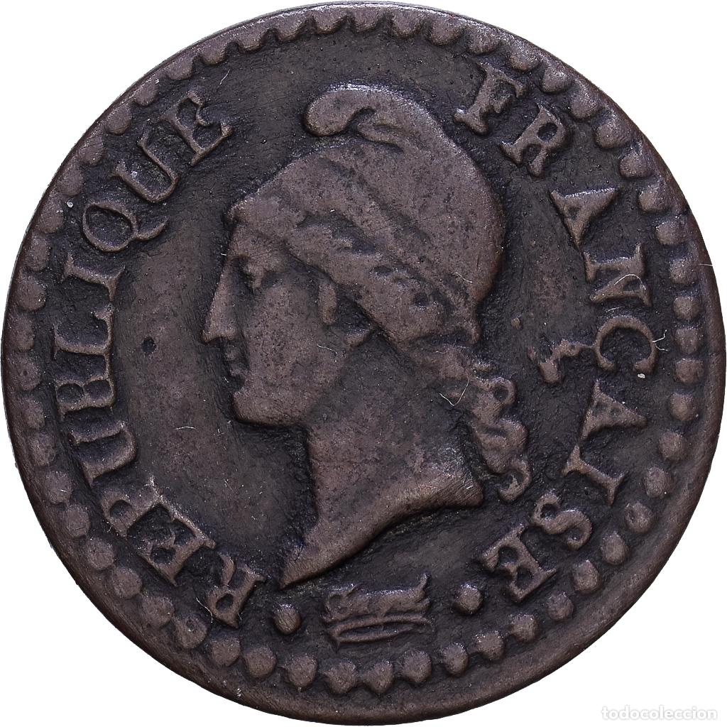 Monedas antiguas de Europa: [#1547991] Francia, Directoire, 1 Centime, Dupr&eacute;, AN 7 (1798-1799), Paris, Cobre, BC+