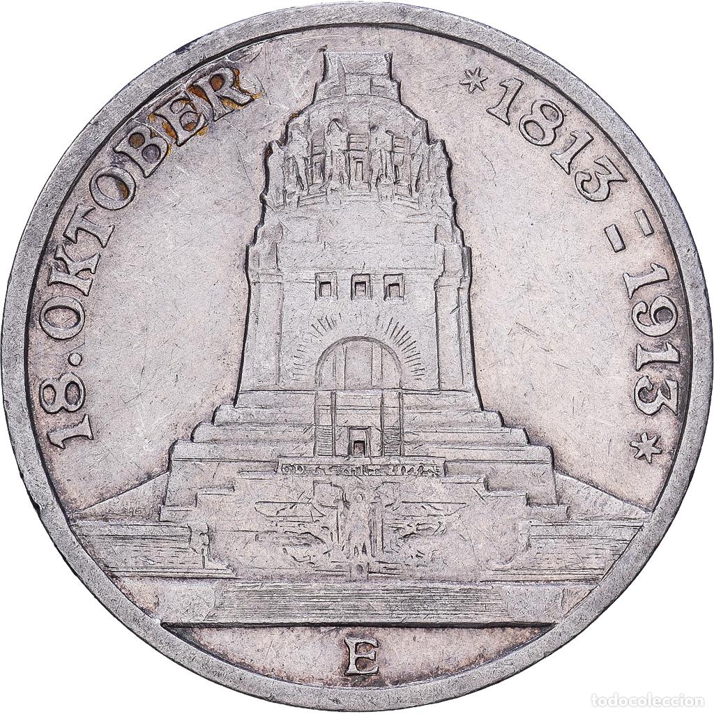 Monedas antiguas de Europa: [#1203516] Estados alemanes, SAXONY-ALBERTINE, Friedrich August III, 3 Mark, 1913