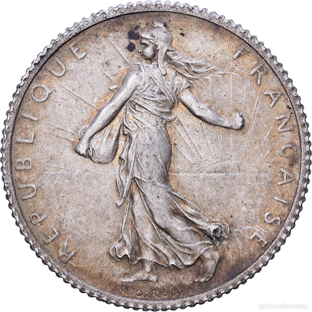 Monedas antiguas de Europa: [#1552632] Francia, Franc, Semeuse, 1917, Paris, Plata, MBC+, Gadoury:467, KM:844.1