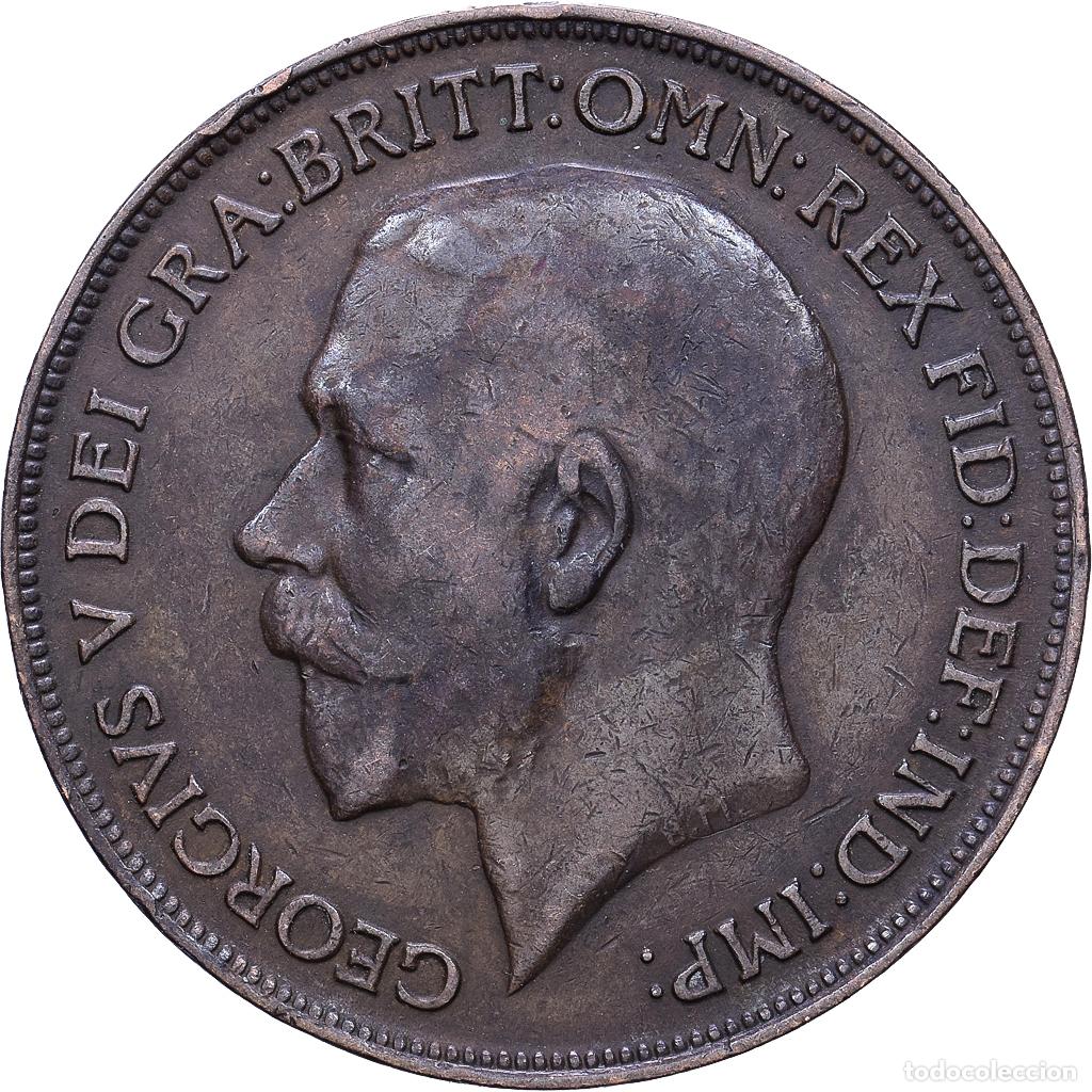 Monedas antiguas de Europa: [#1552636] Gran Breta&ntilde;a, George V, Penny, 1918, Bronce, MBC, KM:810