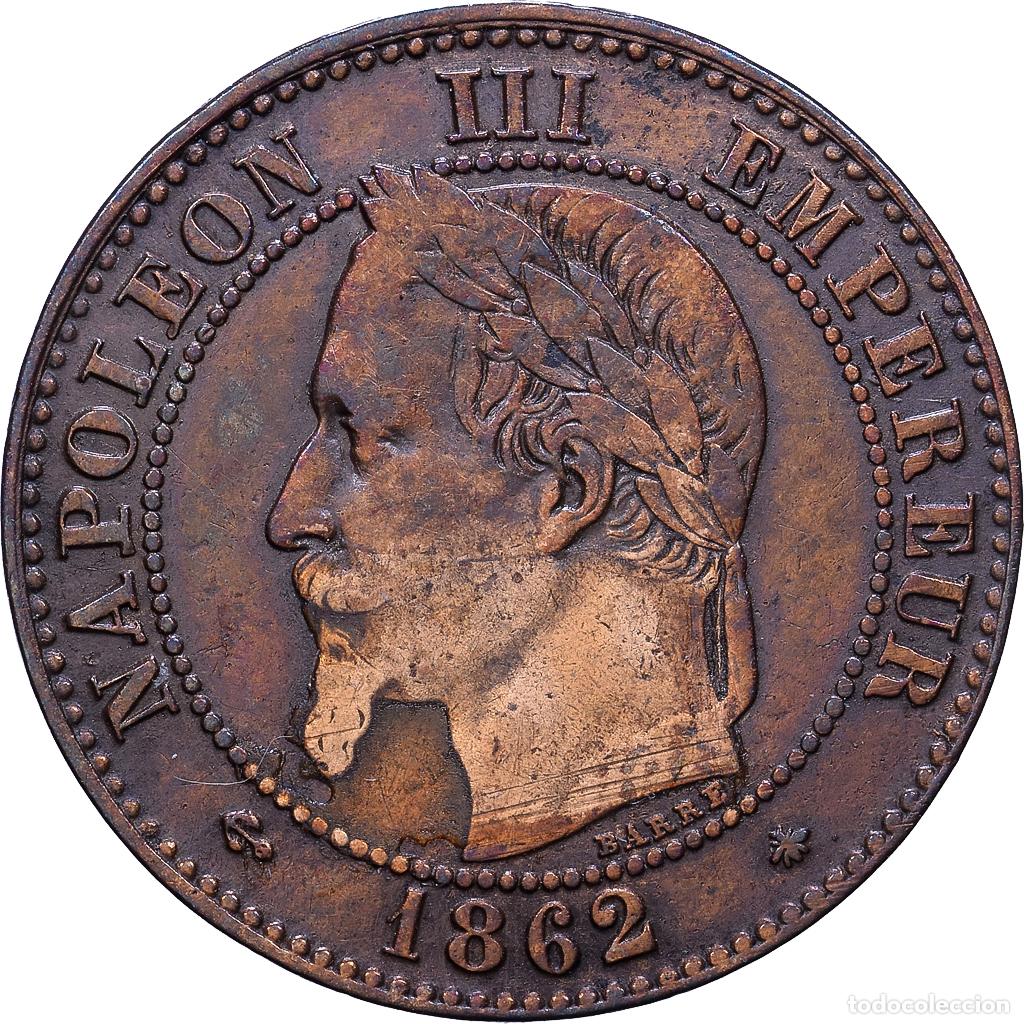 Monedas antiguas de Europa: [#1552635] Francia, Napoleon III, 2 Centimes, 1862, Paris, Bronce, MBC, Gadoury:104