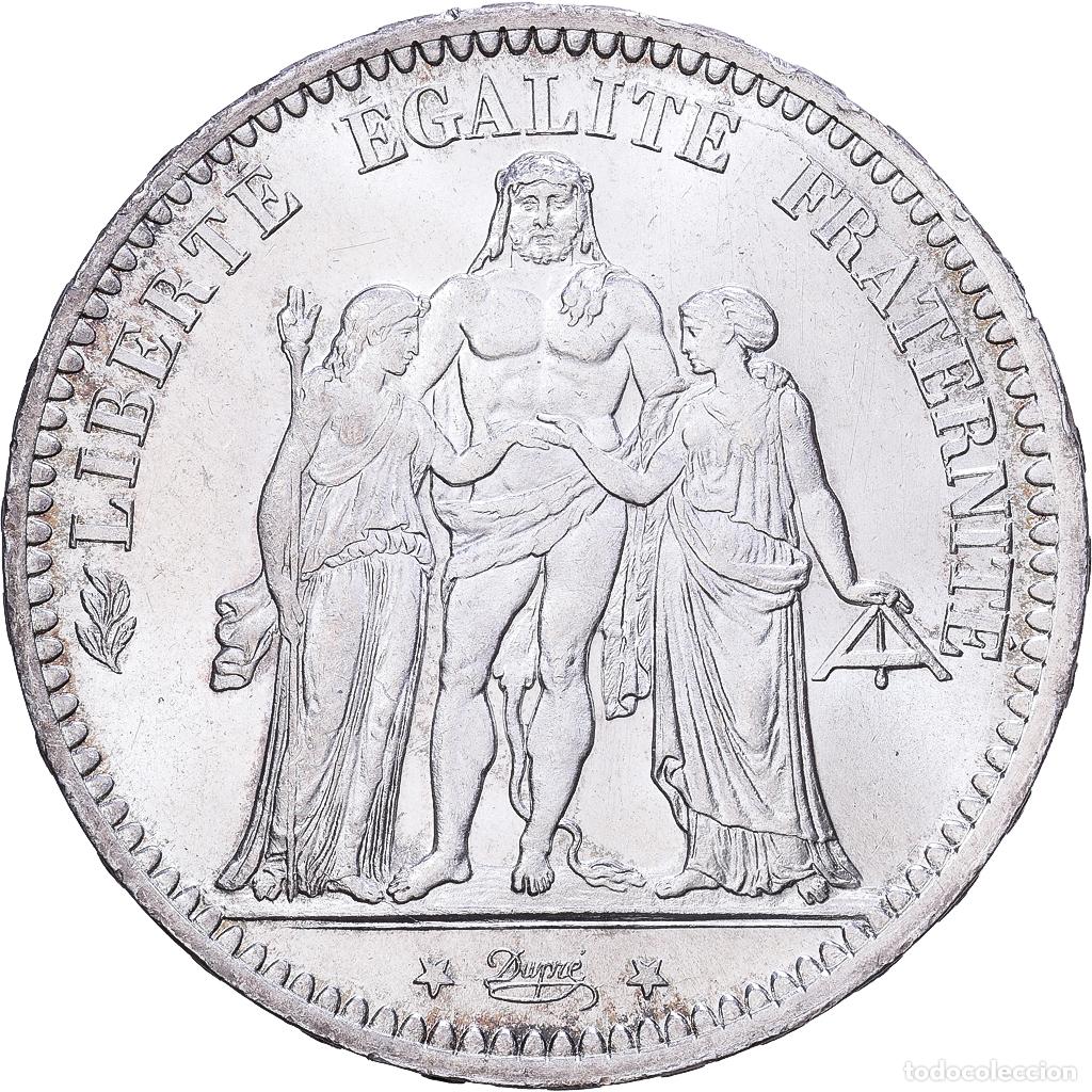 Monedas antiguas de Europa: [#1531277] Francia, Hercule, 5 Francs, 1873, Paris, MBC+, Plata, KM:820.1, Gadoury:745a