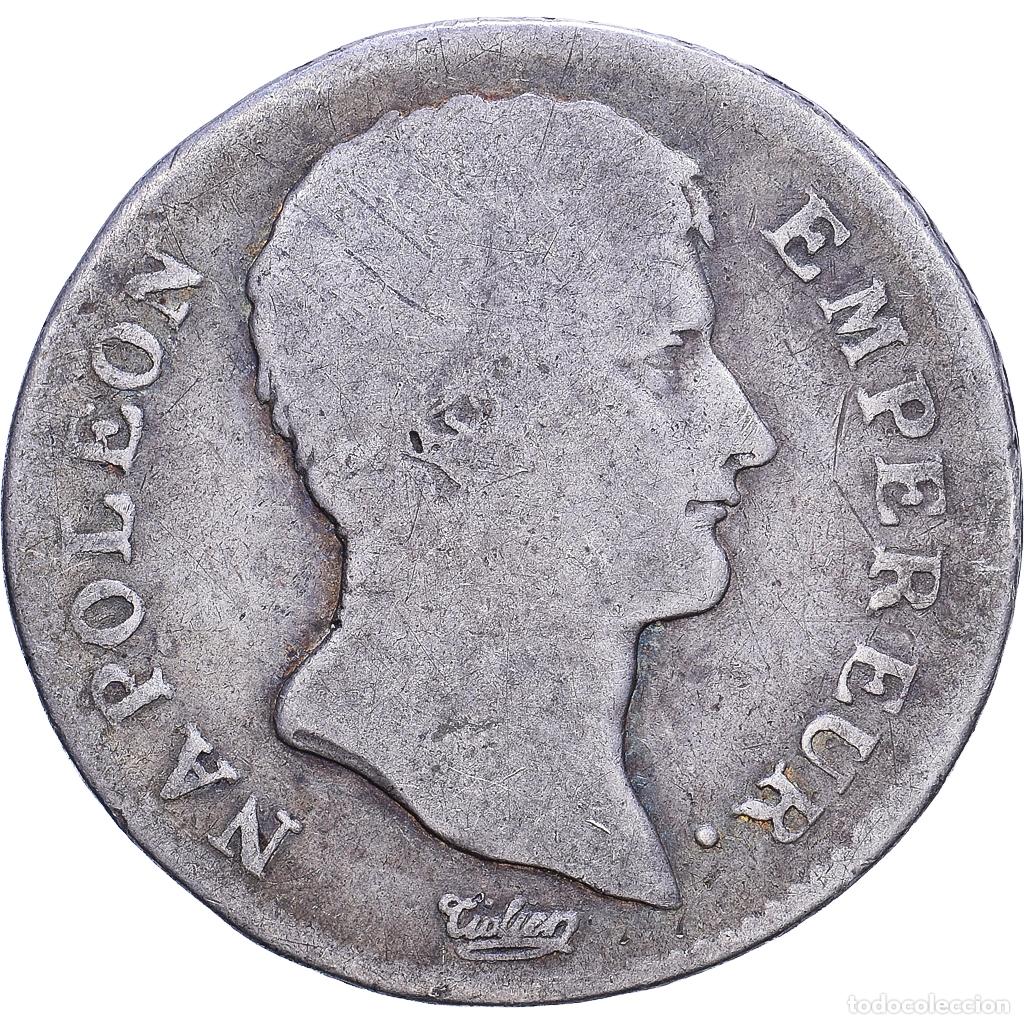 Monedas antiguas de Europa: [#1531211] Moneda, Francia, Napol&eacute;on I, Franc, 1806, Paris, BC+, Plata, KM:672.1