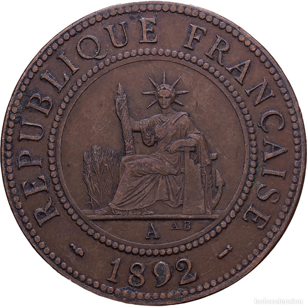 Monedas antiguas de Europa: [#1535153] Indochina Francesa, 1 Centi&egrave;me, 1892, Paris, Bronce, MBC, KM:1