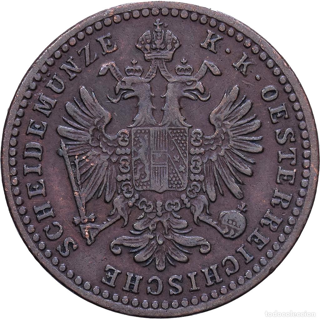 Monedas antiguas de Europa: [#1535160] Austria, Franz Joseph I, 1 Kreuzer, 1860, Vienna, Cobre, MBC, KM:2186