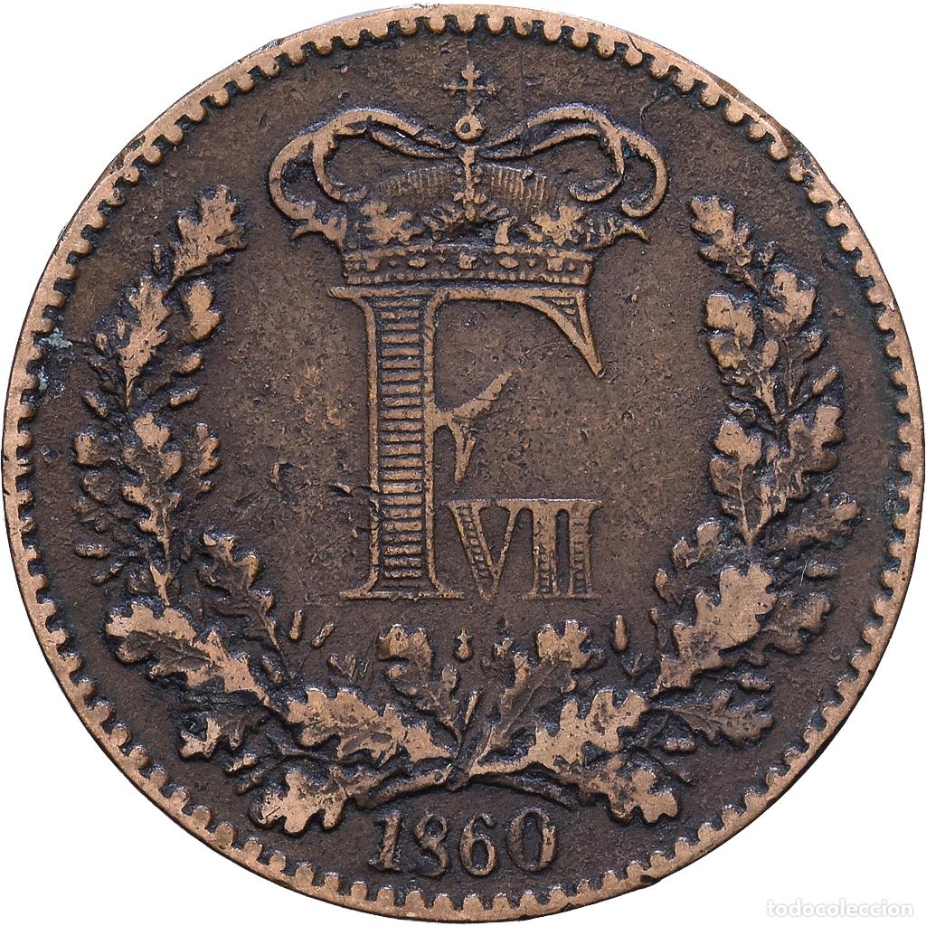 Monedas antiguas de Europa: [#1535162] Dinamarca, Frederik VII, 1 Skilling, 1860, Altona, Bronce, BC+, KM:763