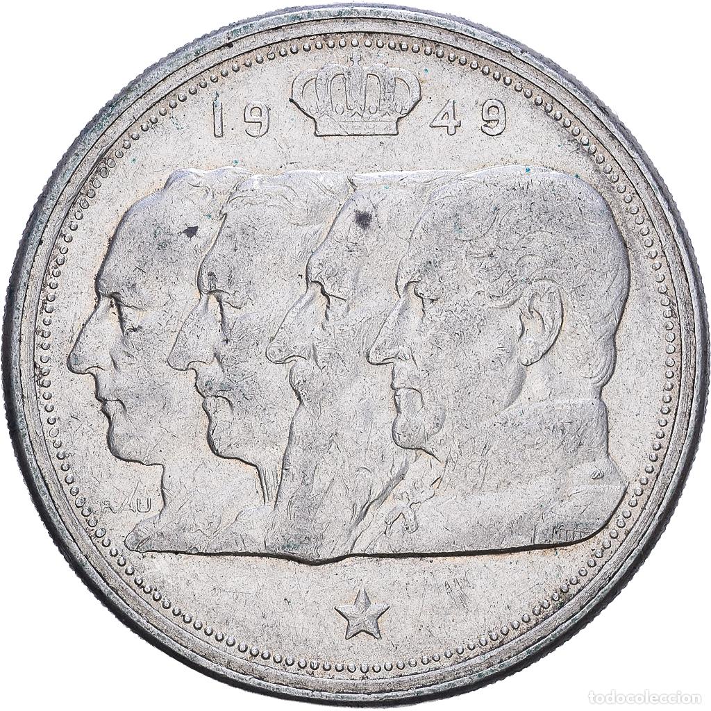 Monedas antiguas de Europa: [#1552571] B&eacute;lgica, R&eacute;gence Prince Charles, 100 Francs, 100 Frank, 1949, Brussels, Plata