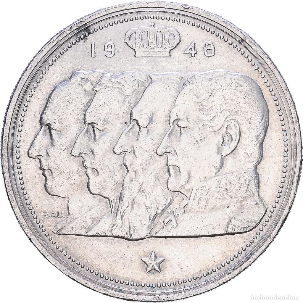 Monedas antiguas de Europa: [#1552569] B&eacute;lgica, R&eacute;gence Prince Charles, 100 Francs, 100 Frank, 1948, Brussels, Plata