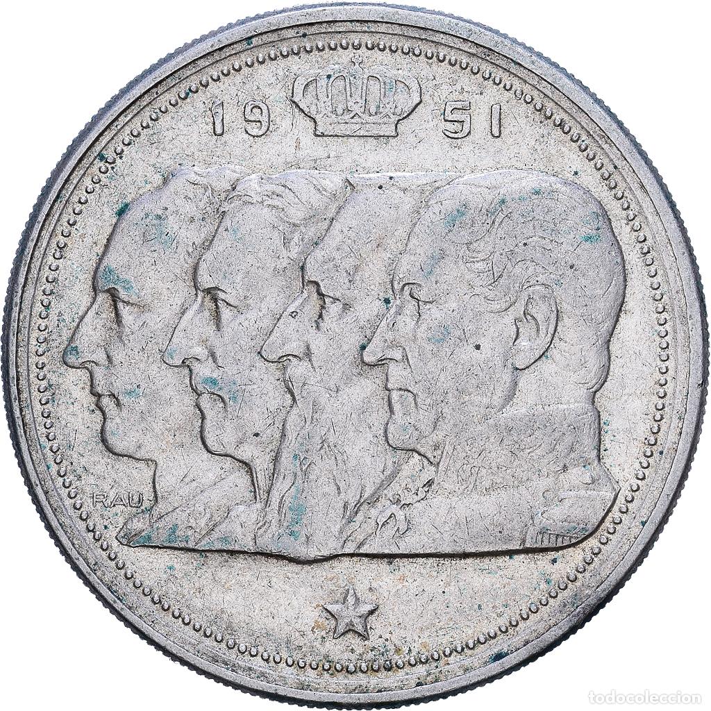 Monedas antiguas de Europa: [#1552572] B&eacute;lgica, R&eacute;gence Prince Charles, 100 Francs, 100 Frank, 1951, Brussels, Plata