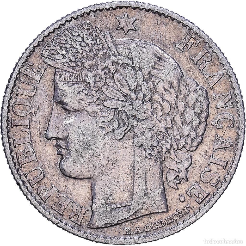 Monedas antiguas de Europa: [#1547982] Francia, 50 Centimes, C&eacute;r&egrave;s, 1888, Paris, Plata, MBC, Gadoury:419a