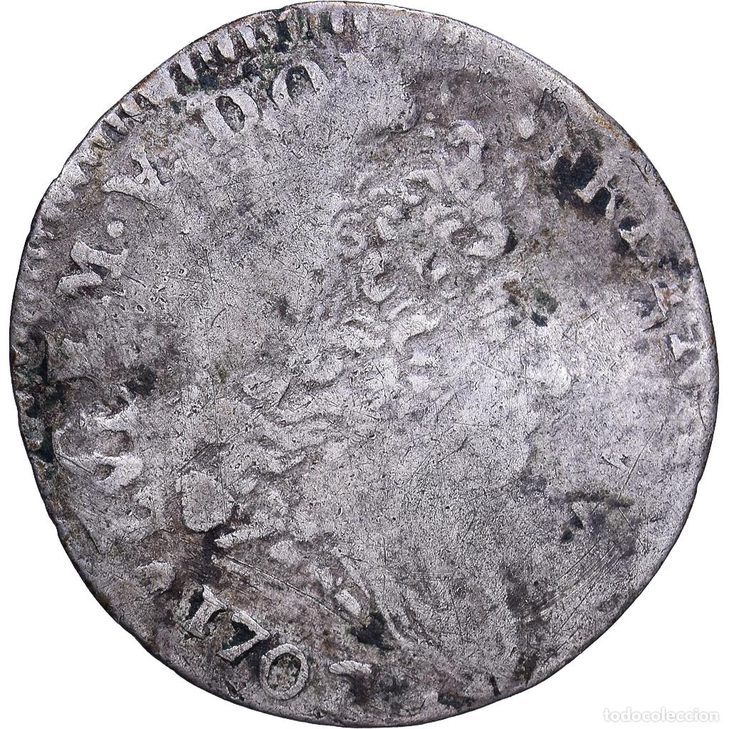 Monedas antiguas de Europa: [#1552590] Francia, Louis XIV, /16 ECU, 5 Sols aux insignes, 1702, Nantes, Plata