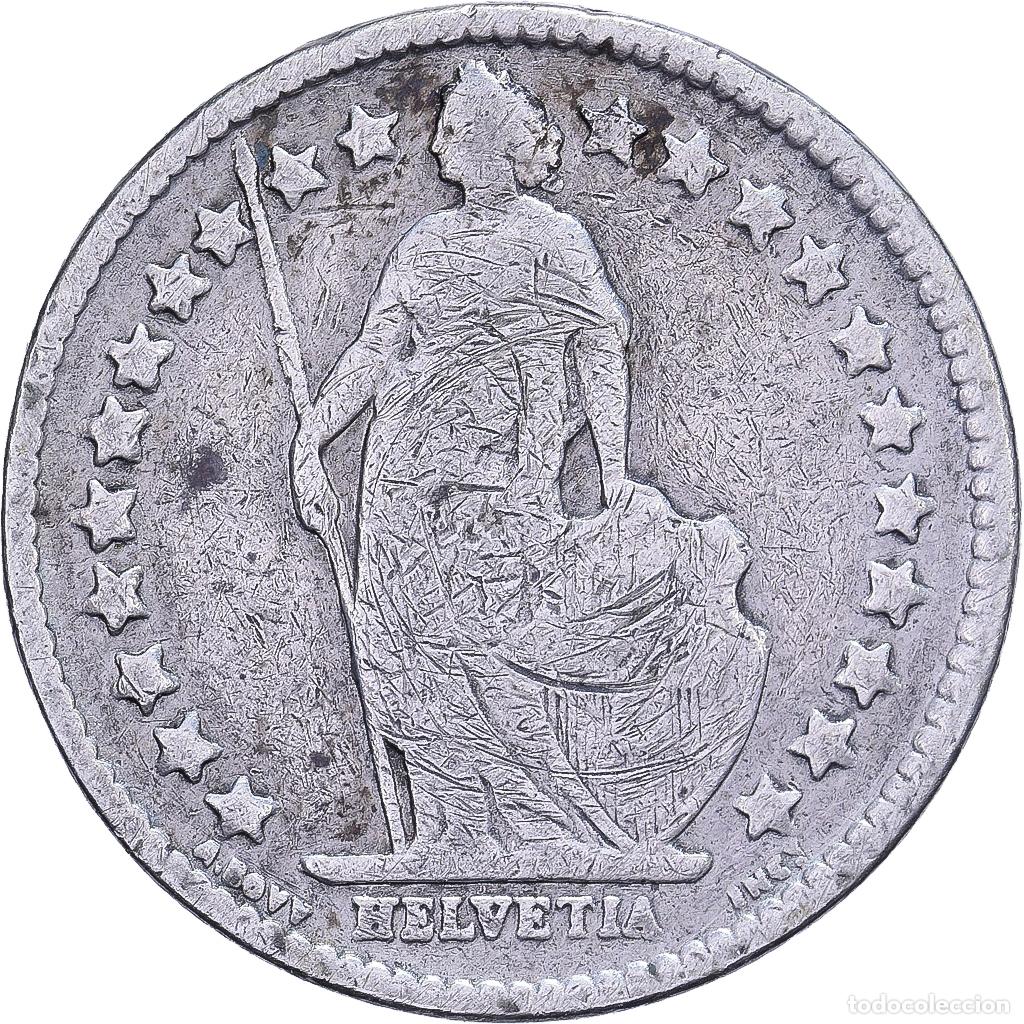 Monedas antiguas de Europa: [#639424] Suiza, 1/2 Franc, 1910, Bern, Plata, BC+, KM:23