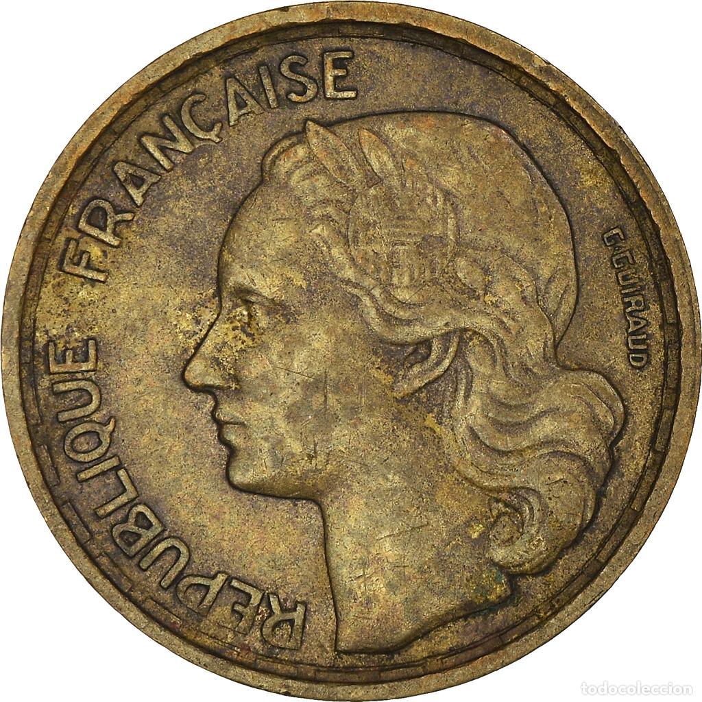Monedas antiguas de Europa: [#1031277] Moneda, Francia, Guiraud, 10 Francs, 1954, Beaumont - Le Roger, BC+, Aluminio -