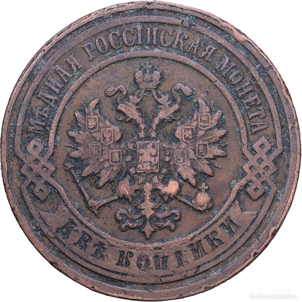 Monedas antiguas de Europa: [#1530814] Rusia, Nicholas II, 2 Kopeks, 1892, Cobre, BC+, KM:9.2
