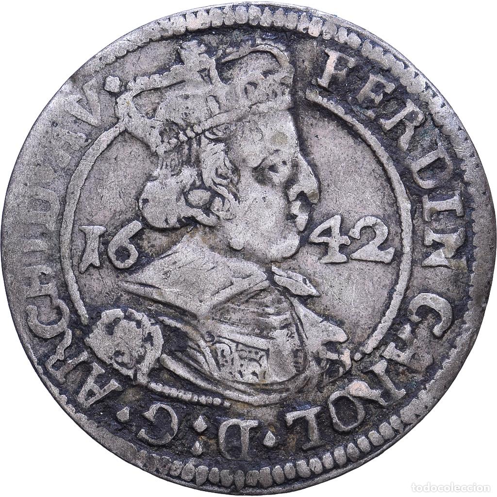 Monedas antiguas de Europa: [#1530754] Austria, Ferdinand-Charles, 3 Kreuzer, 1642, Hall, Plata, BC+, KM:852