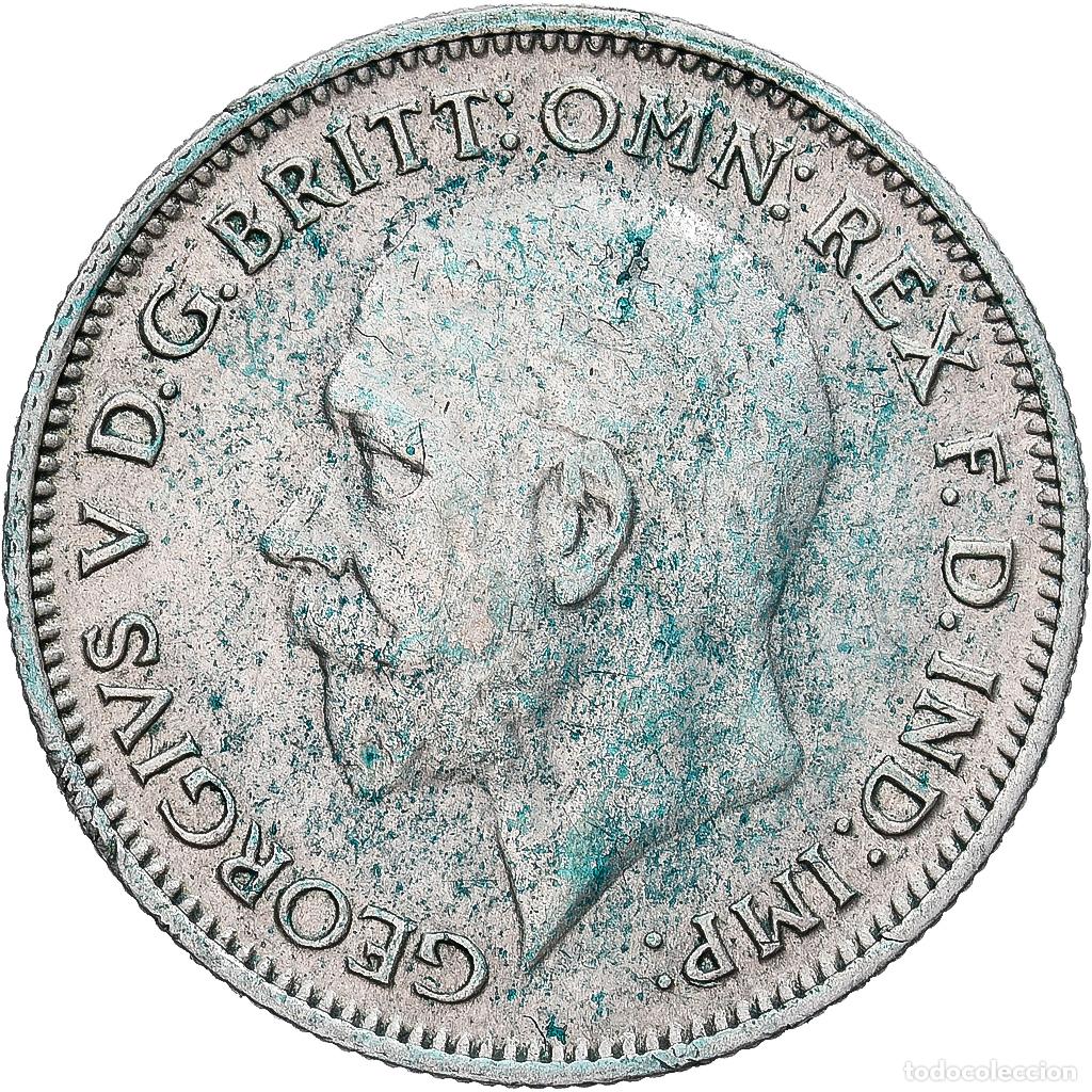 Monedas antiguas de Europa: [#366321] Moneda, Gran Breta&ntilde;a, George V, 6 Pence, 1935, MBC, Plata, KM:832