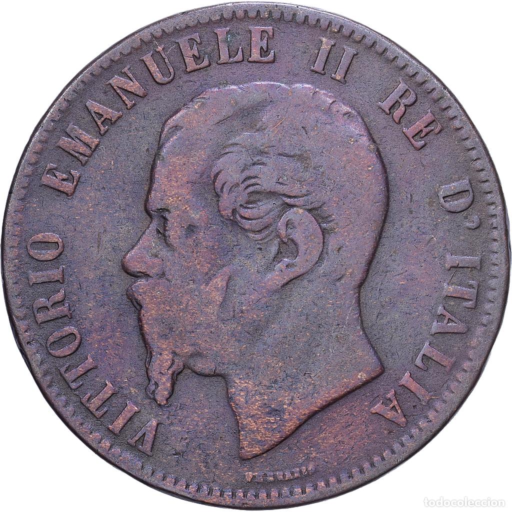 Monedas antiguas de Europa: [#1530633] Italia, Vittorio Emanuele II, 10 Centesimi, 1863, Monnaie de Paris, Cobre, BC+