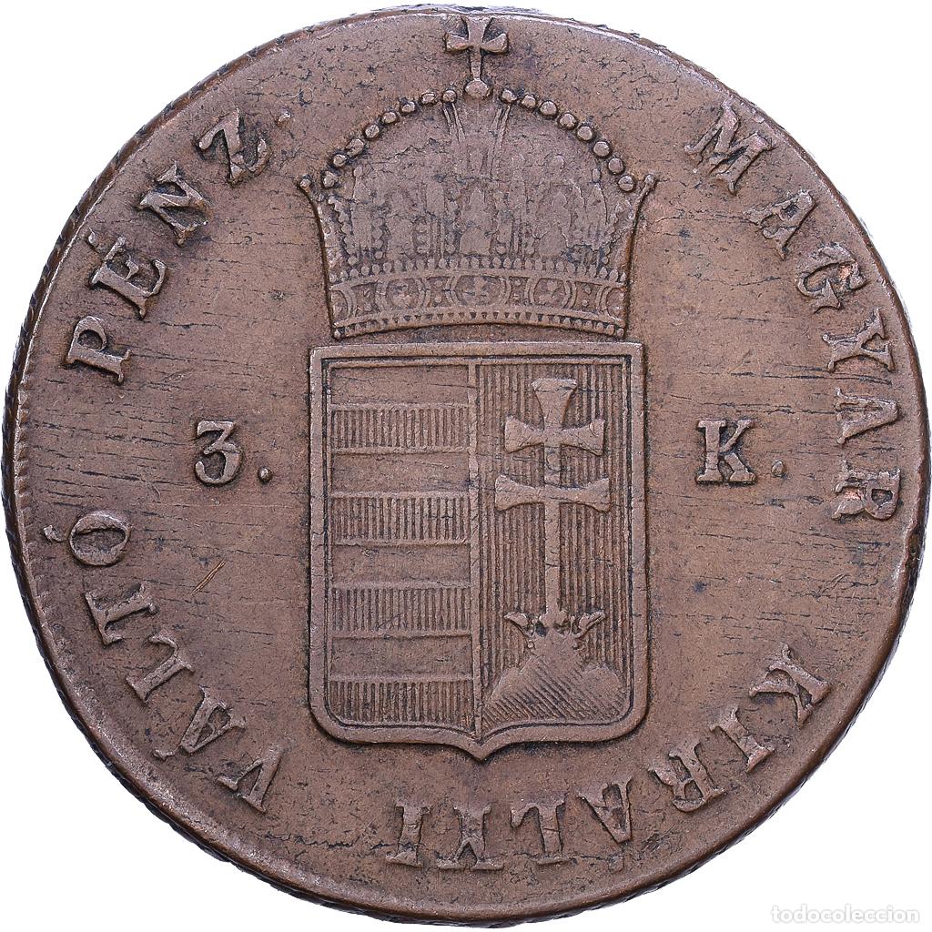 Monedas antiguas de Europa: [#1530908] Hungr&iacute;a, Franz Joseph I, Harom (3) Krajczar, 1849, Baia mare, Cobre, MBC