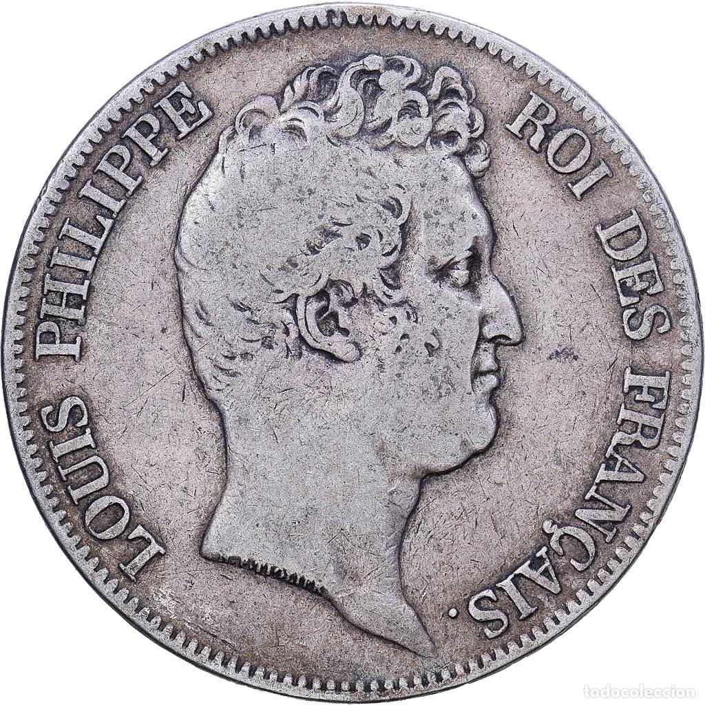 Monedas antiguas de Europa: [#1531282] Francia, Louis-Philippe, 5 Francs, 1830, Rouen, Plata, BC+, Gadoury:676