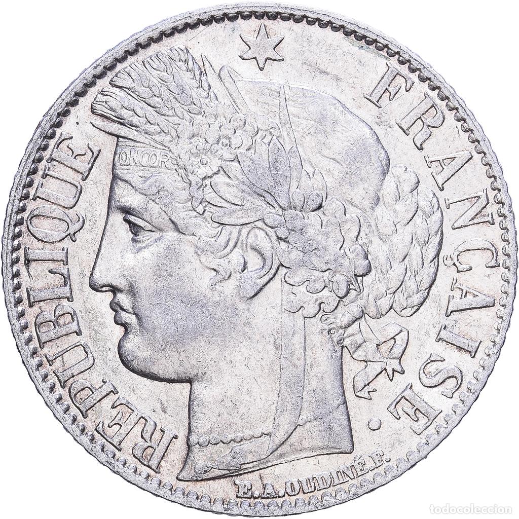 Monedas antiguas de Europa: [#1531222] Francia, Franc, C&eacute;r&egrave;s, 1888, Paris, Plata, AU58, KM:822.1